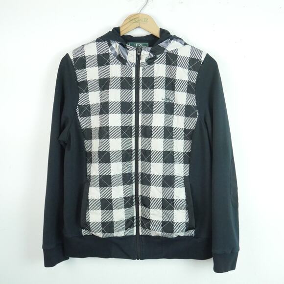 Lauren Ralph Lauren Jackets & Blazers - Ralph Lauren Active Large Hoodie Full Zip Jacket Plaid Preppy Heritage Classic